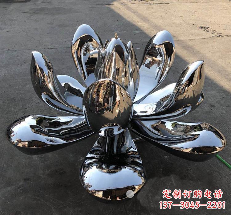 开封不锈钢莲花雕塑精美优雅