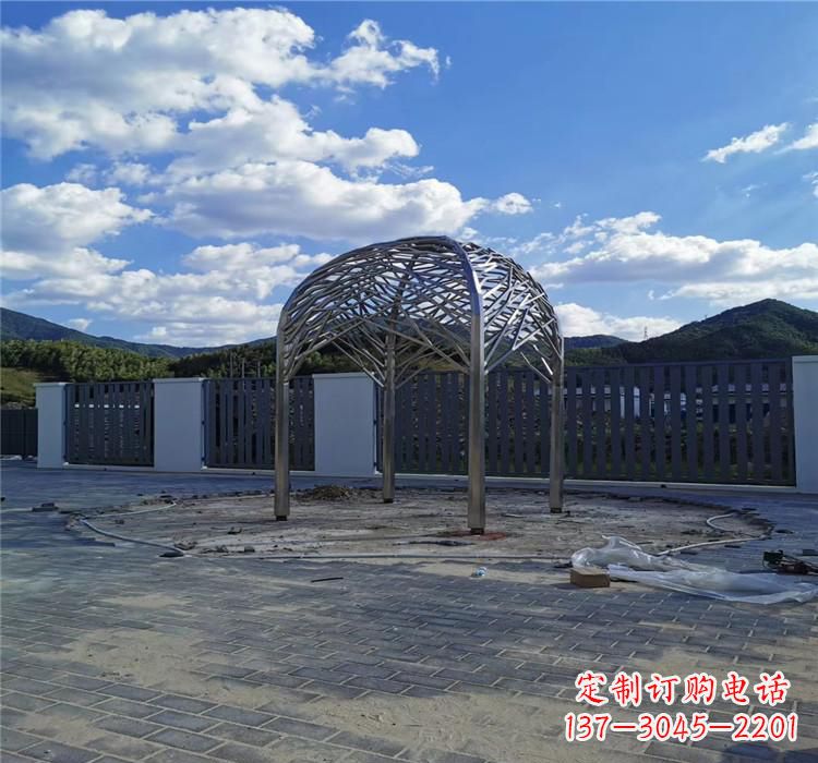 开封不锈钢凉亭雕塑美丽的艺术之作