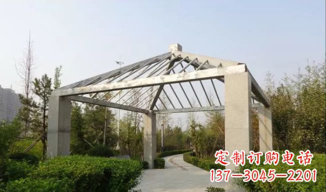 开封不锈钢凉亭雕塑点缀公园景观