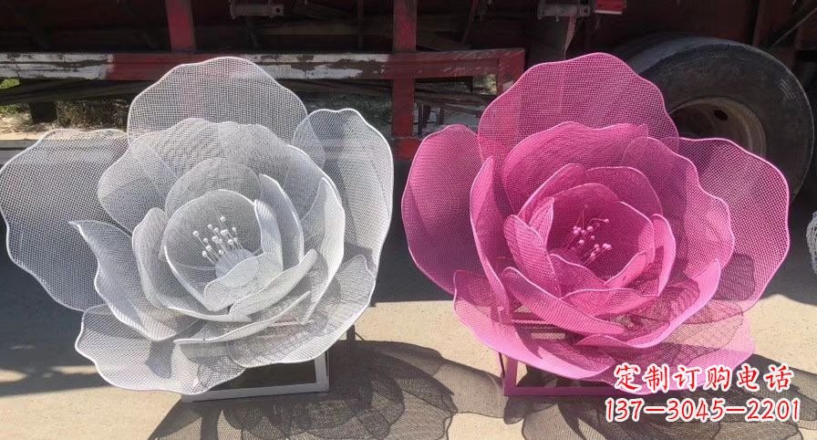 开封不锈钢荷花雕塑,给公园带来优雅美景