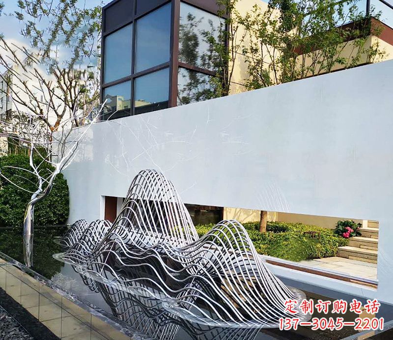 开封不锈钢镂空假山雕塑精美外形,细腻工艺