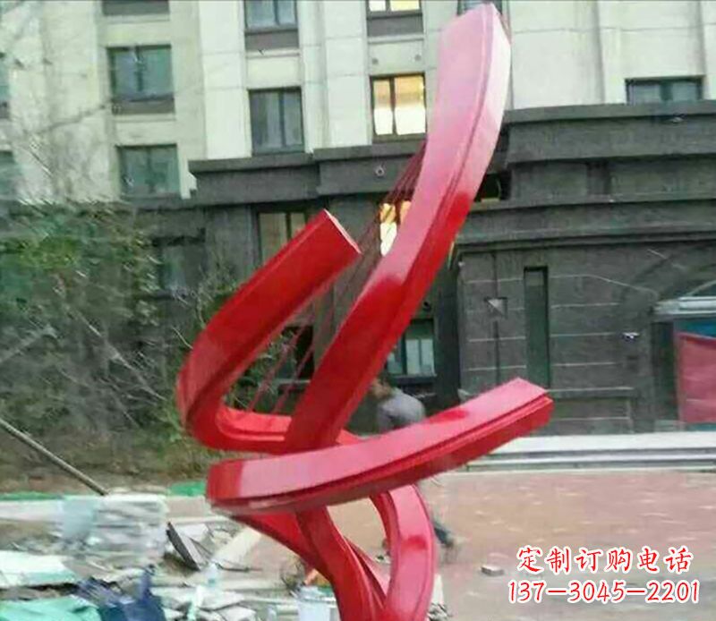 开封不锈钢螺旋飘带雕塑