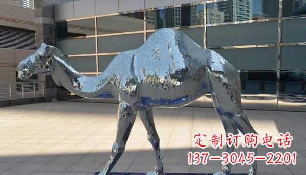开封不锈钢骆驼动物雕塑