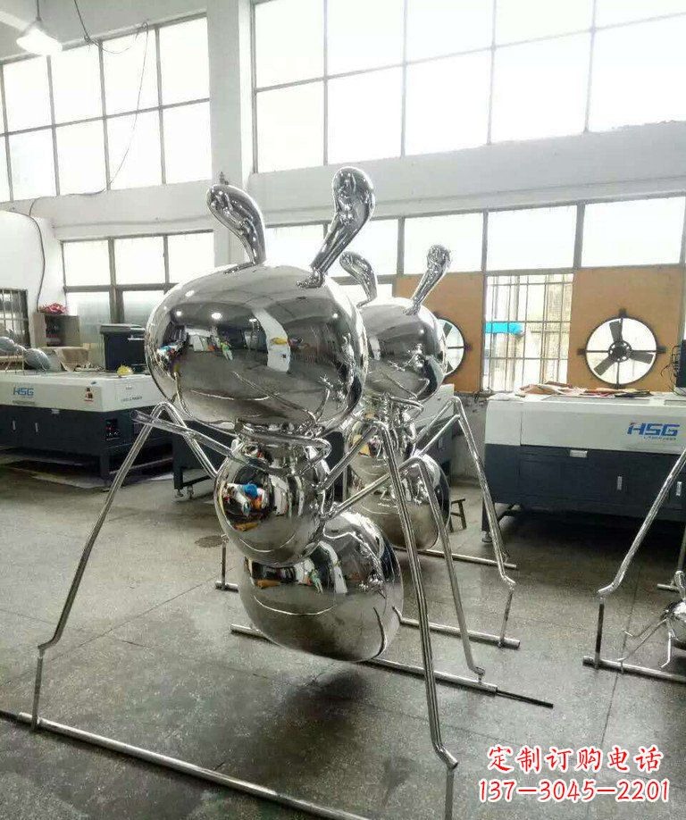 开封不锈钢蚂蚁步行街景观雕塑——融合现代科技与自然之美