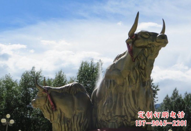 开封不锈钢牦牛雕塑一种传统文化的精美传承