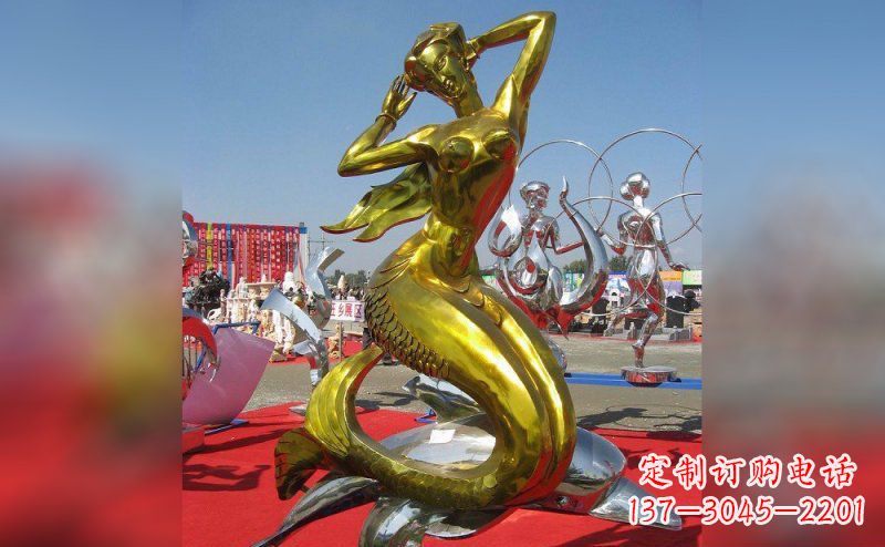 开封不锈钢美人鱼雕塑
