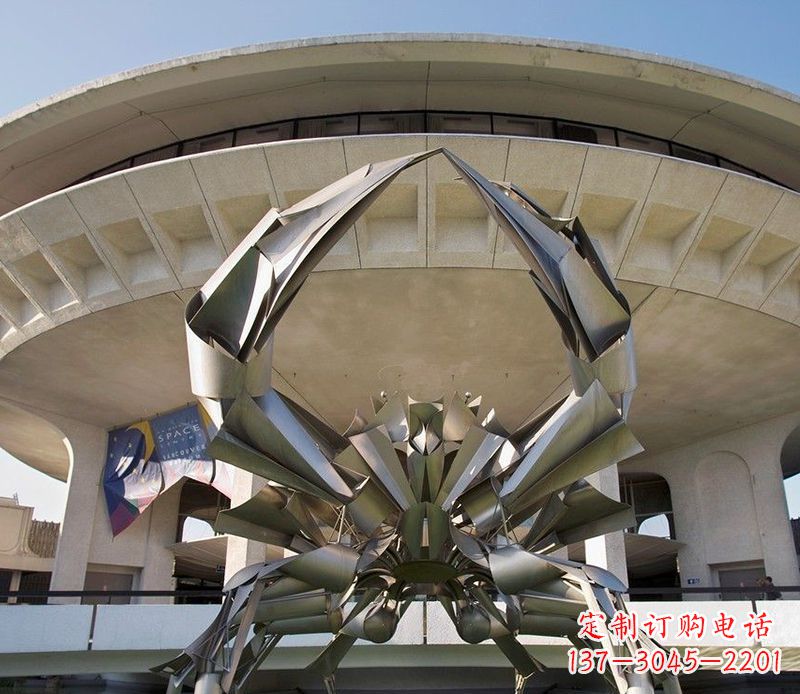 开封不锈钢螃蟹雕塑美观耐候的户外装饰