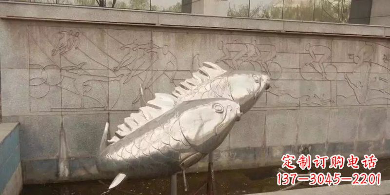 开封不锈钢喷泉鲤鱼喷泉雕塑