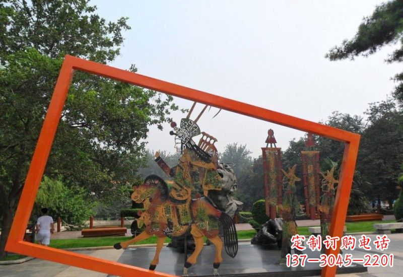 开封不锈钢皮影戏雕塑传承民间文化的艺术精粹