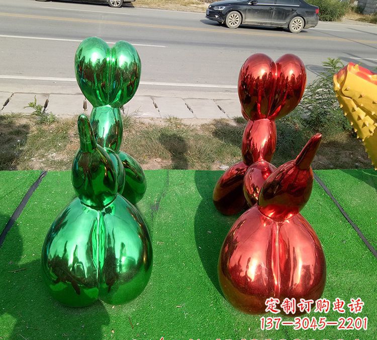 开封不锈钢气球狗雕塑