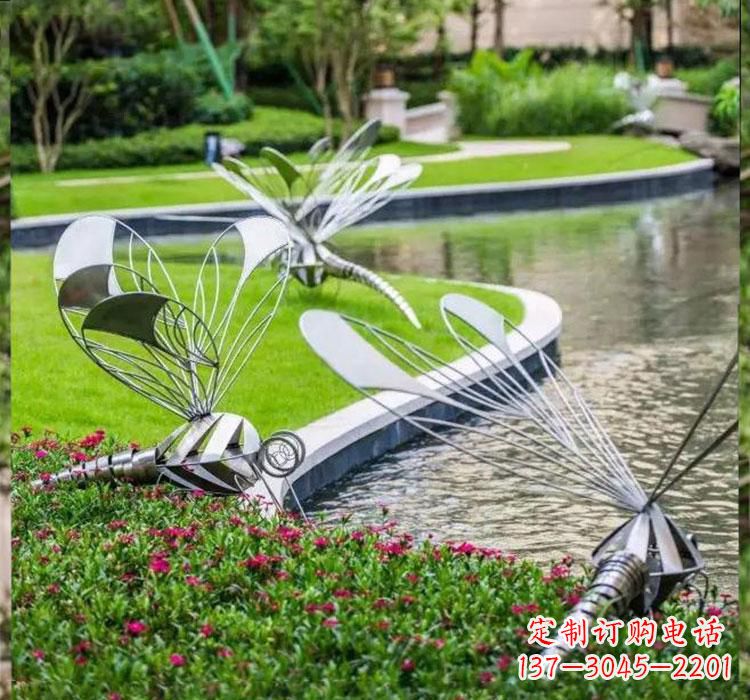 开封不锈钢蜻蜓一件完美的动物雕塑