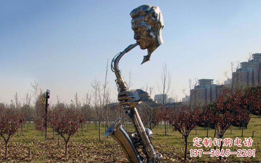 开封不锈钢萨克斯雕塑
