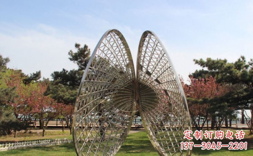 开封不锈钢扇贝公园景观雕塑