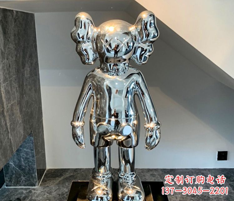开封不锈钢商场卡通机器人雕塑