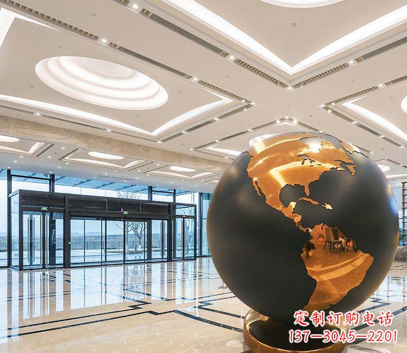 开封不锈钢地球仪雕塑精美绝伦