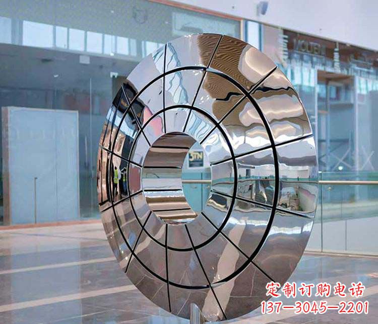 开封不锈钢圆环雕塑——精美的艺术精品