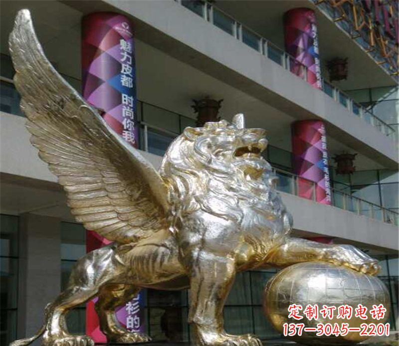 开封不锈钢狮子雕塑象征力量与美