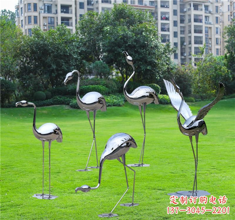 开封不锈钢仙鹤雕塑——传承中华文化精髓