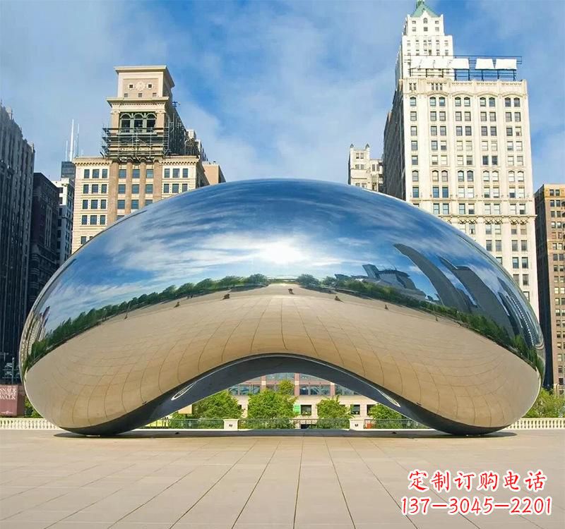 开封不锈钢水滴艺术雕塑