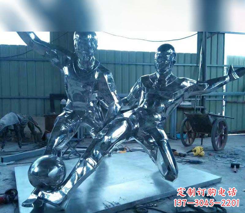开封不锈钢足球雕塑精美的足球景观