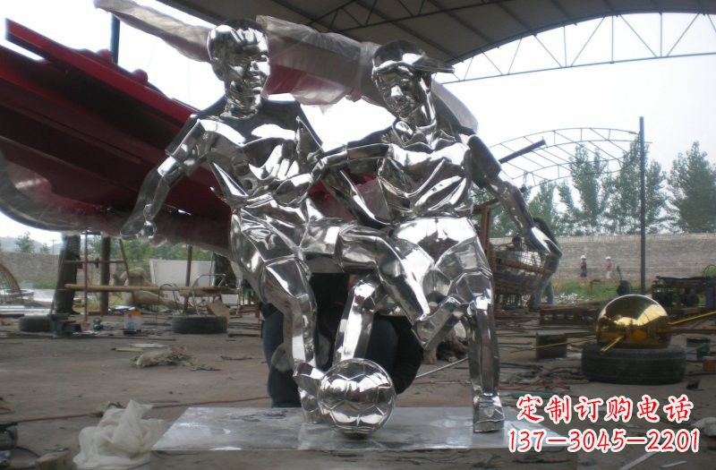 开封不锈钢足球雕塑精美的艺术品
