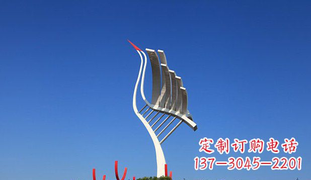 开封不锈钢天鹅丹顶鹤仙鹤雕塑