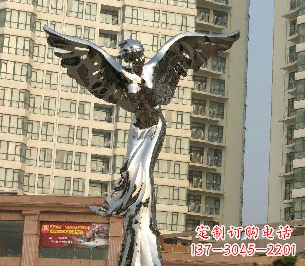 开封不锈钢天使雕塑