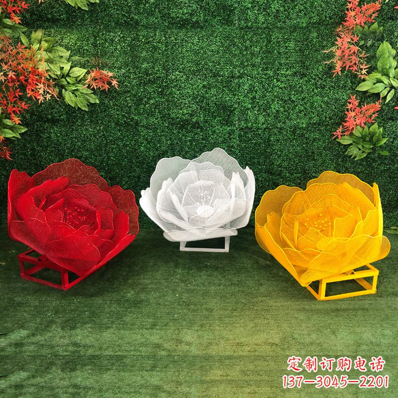 开封不锈钢玫瑰雕塑精致的艺术品