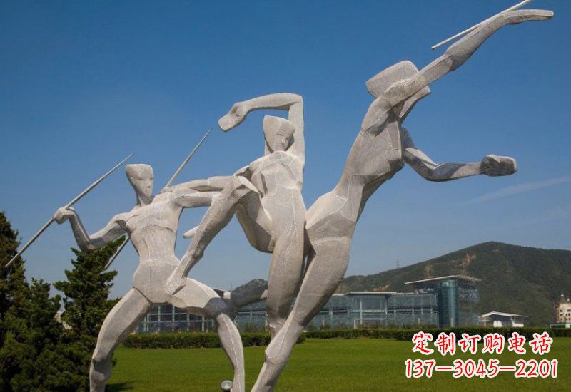 开封不锈钢投掷标枪人物 雕塑