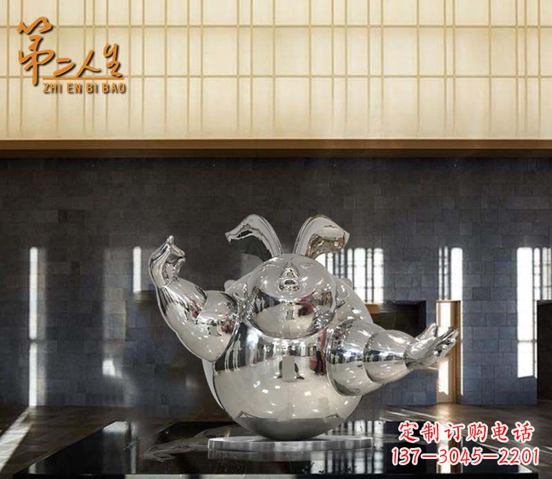开封不锈钢兔子雕塑——精致雕刻的艺术品