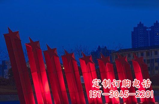 开封不锈钢五角星雕塑铸就永恒之美