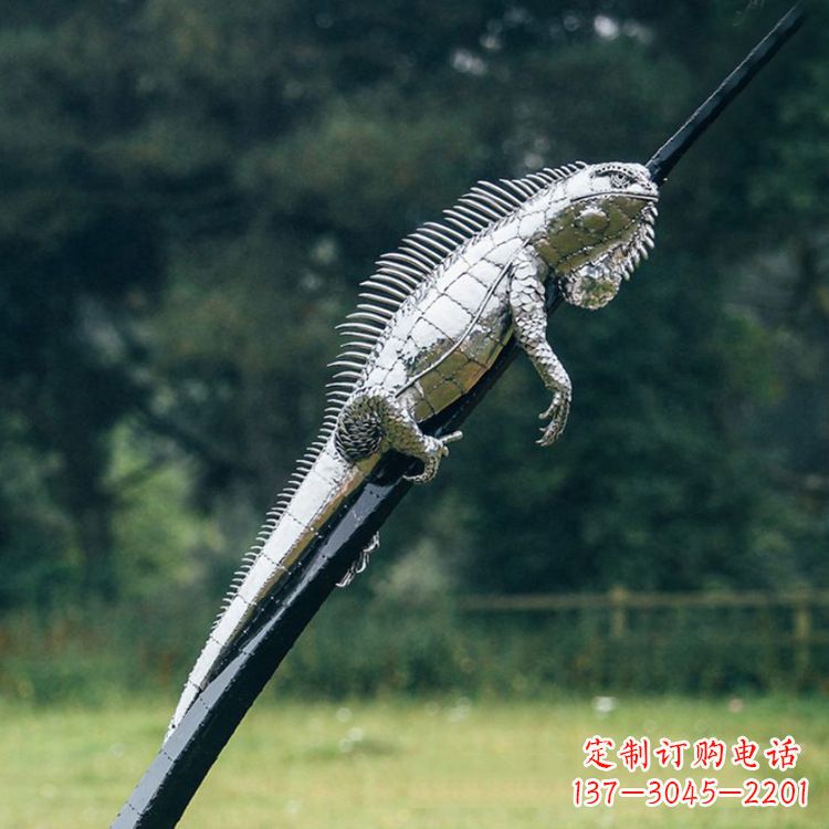 开封不锈钢蜥蜴雕塑摆件