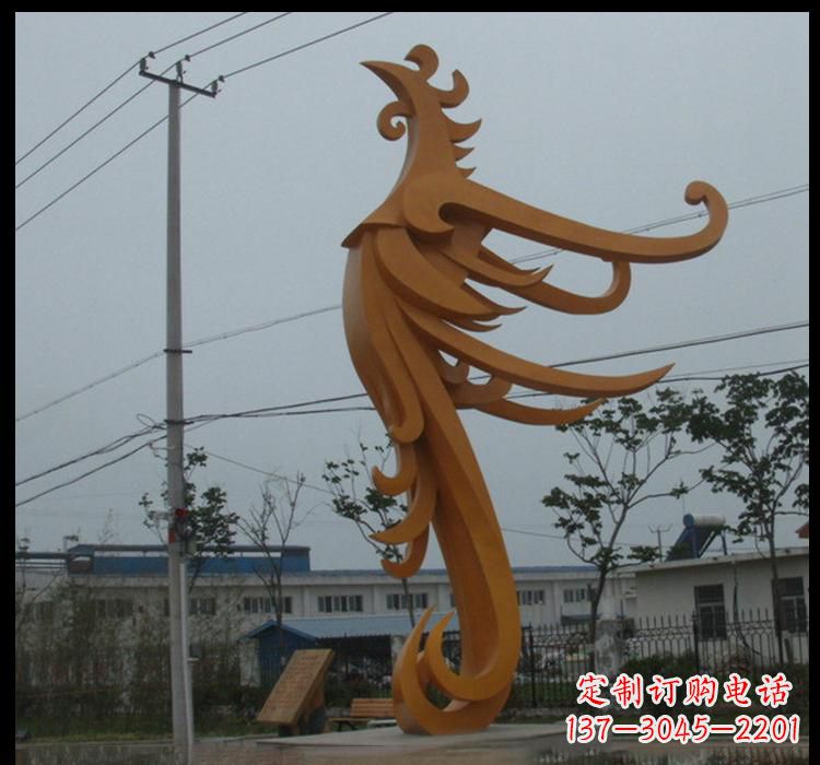 开封不锈钢凤凰雕塑抽象艺术的精美杰作