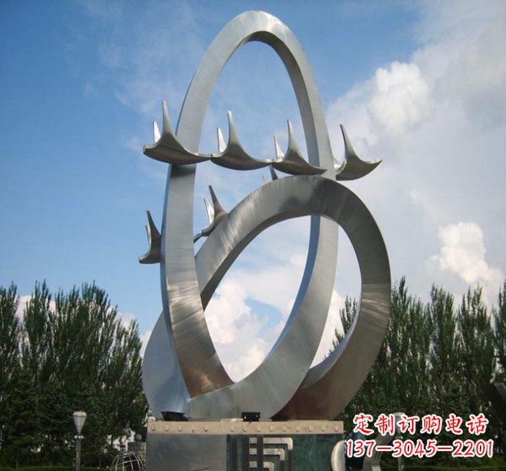 开封大雁飞翔——不锈钢现代大雁雕塑