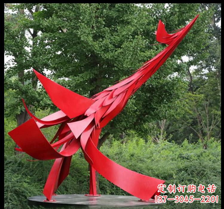 开封不锈钢现代动物凤凰雕塑