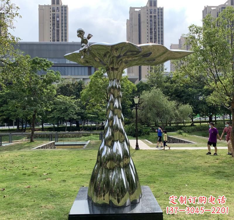 开封不锈钢现代水滴雕塑美轮美奂的艺术精品