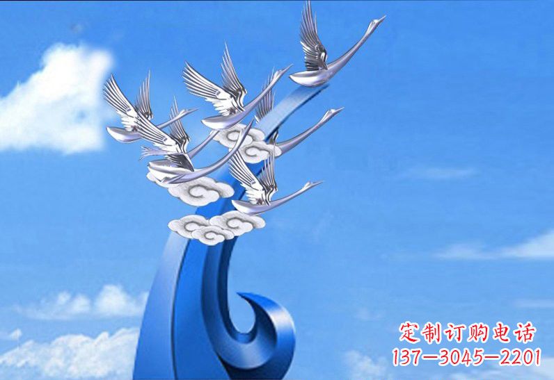 开封不锈钢仙鹤美化环境