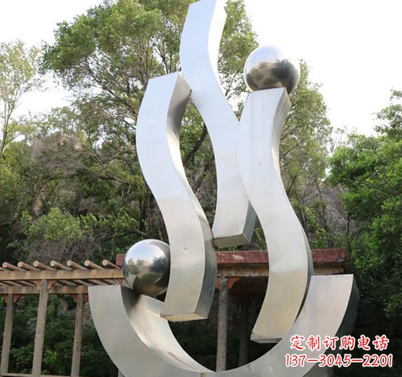 开封不锈钢小区“飘带雕塑”一种充满艺术气息的雕塑