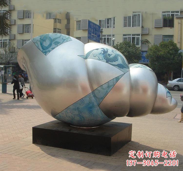 开封不锈钢海螺雕塑——给小区增添美的魅力