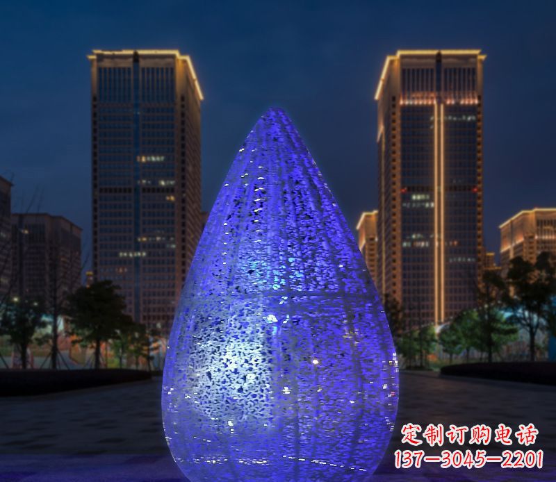 开封不锈钢小区照明水滴灯