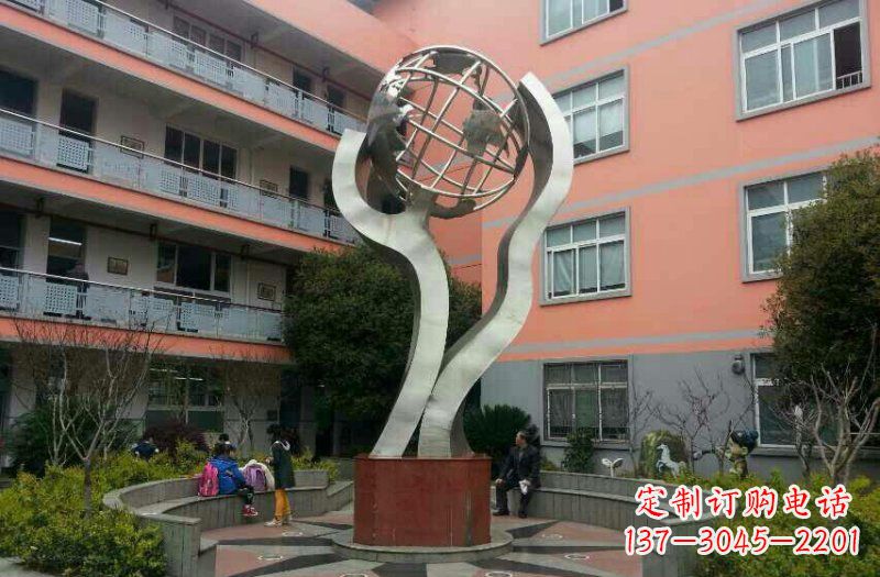 开封不锈钢地球雕塑传承世界文化