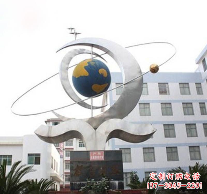 开封不锈钢校园地球仪雕塑