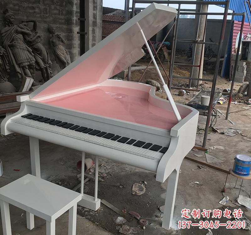 开封不锈钢校园钢琴雕塑