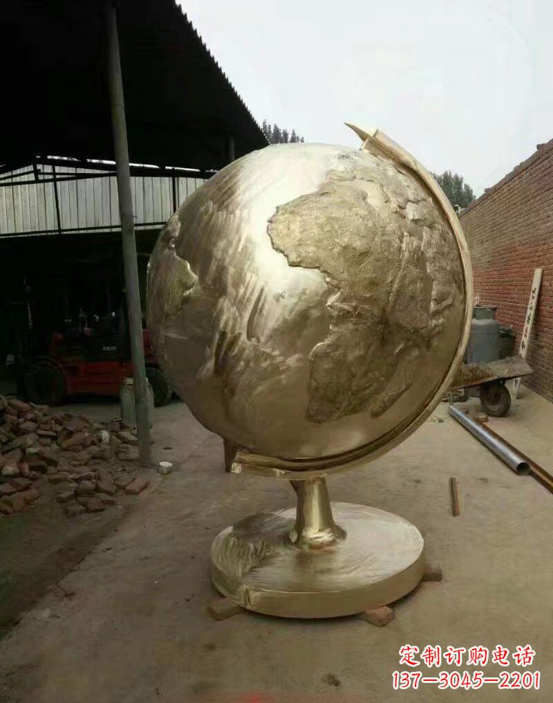 开封不锈钢地球仪雕塑象征地球家园