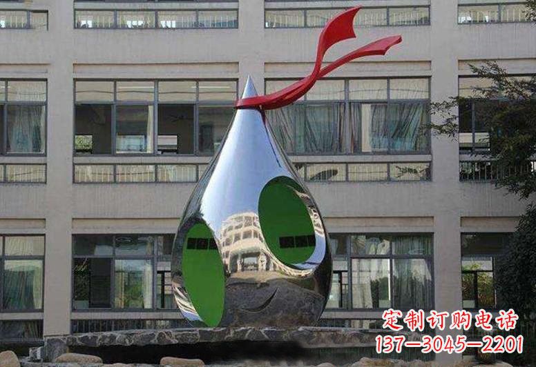 开封不锈钢校园水滴雕塑