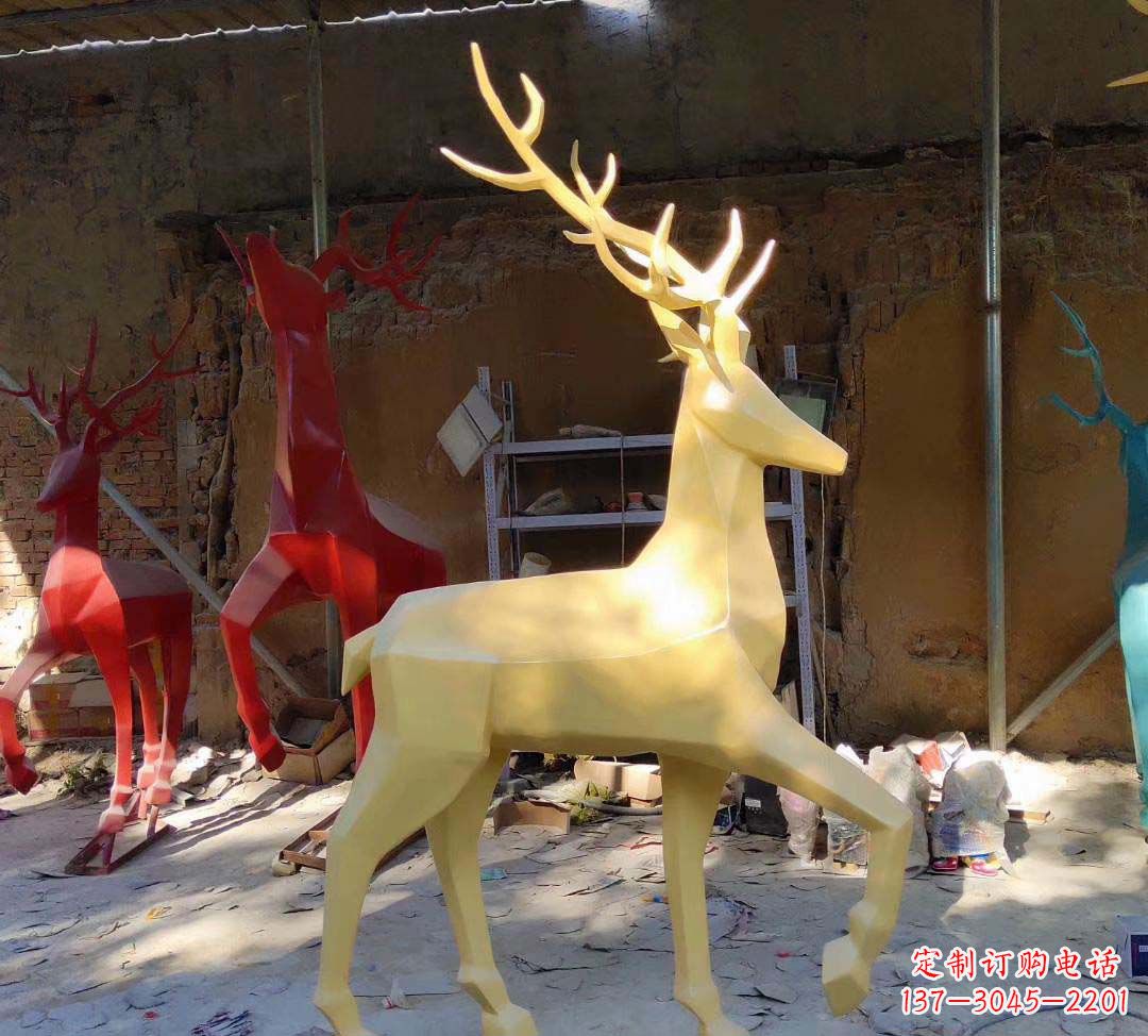 开封不锈钢新款仿真小鹿雕塑