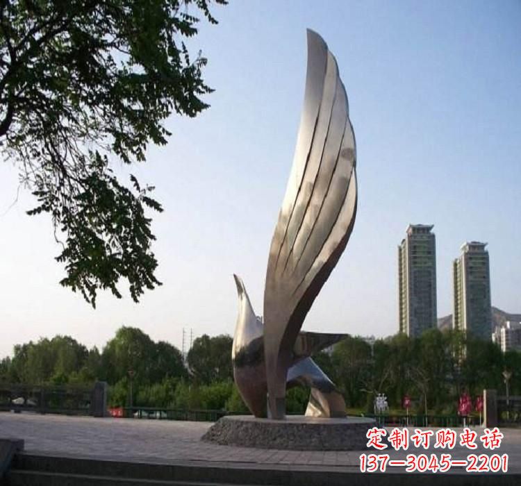 开封精美的不锈钢翅膀雕塑
