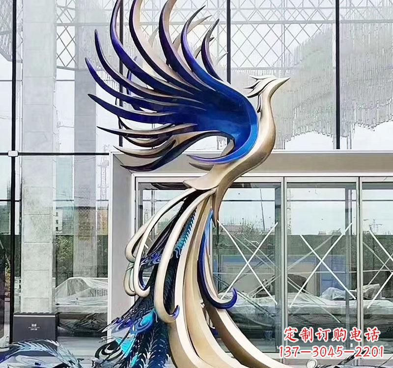 开封不锈钢艺术凤凰雕塑——璀璨夺目的艺术之美