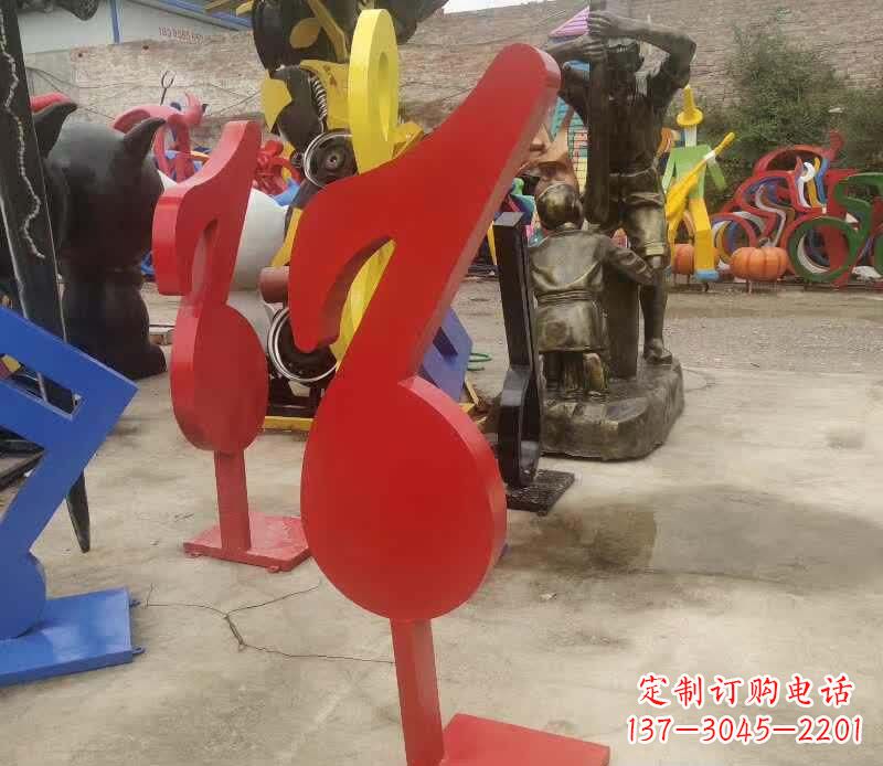 开封不锈钢音符雕塑悠扬的音乐美学
