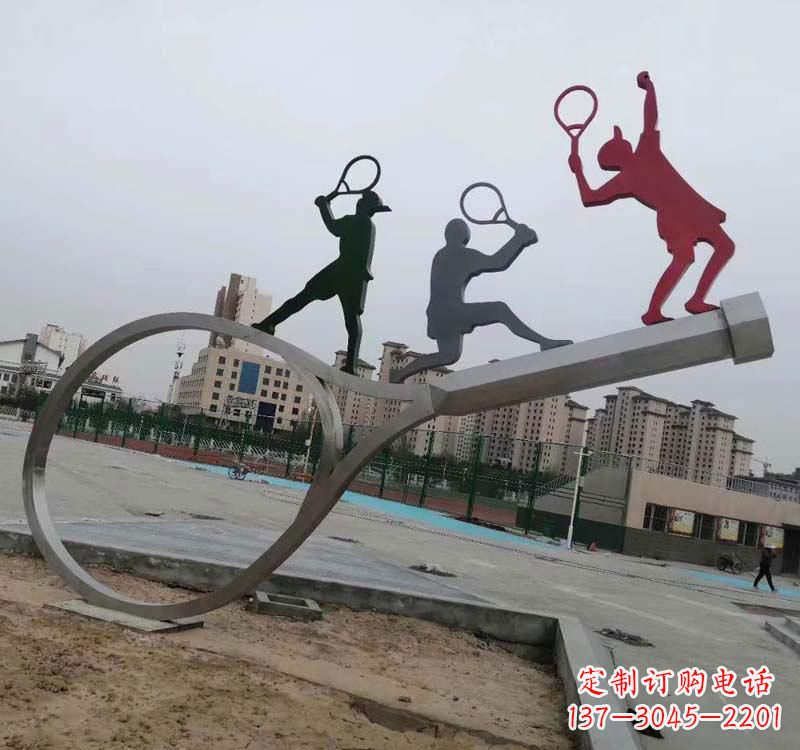 开封不锈钢羽毛球雕塑精美的艺术装点